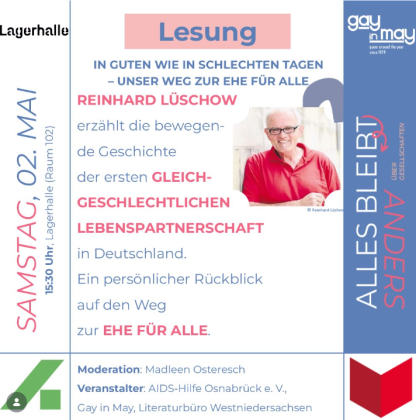 Reinhard L&uuml;schow Lesung Lagerhalle